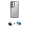 MARSİLYAN™- Galaxy A14 4G Kılıf Akış Çizgi Koleksiyonu - Siyah 3D Antistatik Seramik Nano Ekran Koruyucu + Kamera Lens Koruma Cam - SF