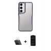 MARSİLYAN™- Galaxy A14 4G Kılıf Akış Çizgi Koleksiyonu - Siyah 6D Antistatik Mat Seramik Hayalet Nano Ekran Koruyucu + Kamera Lens Koruma Cam - SF