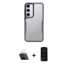 MARSİLYAN™- Galaxy A14 4G Kılıf Akış Çizgi Koleksiyonu - Siyah 6D Antistatik Mat Seramik Hayalet Nano Ekran Koruyucu + Kamera Lens Koruma Cam - SF