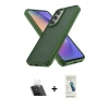 MARSİLYAN™- Galaxy A14 4G Kılıf Atlas Form - Şeffaf Pasifik Cam Ekran Koruyucu + Kamera Lens Koruma Cam - SF