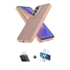 MARSİLYAN™- Galaxy A14 4G Kılıf Atlas Form - Siyah 3D Antistatik Cam Ekran Koruyucu + Kamera Lens Koruma Cam - SF