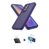 MARSİLYAN™- Galaxy A14 4G Kılıf Atlas Form - Siyah 3D Antistatik Seramik Nano Ekran Koruyucu + Kamera Lens Koruma Cam - SF
