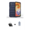 MARSİLYAN™- Galaxy A14 4G Kılıf Atlas Koleksiyonu - Siyah Joko Magic 5D Cam + Kamera Lens Koruma Cam - SF