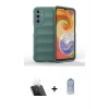 MARSİLYAN™- Galaxy A14 4G Kılıf Atlas Koleksiyonu - Siyah Joko Magic 5D Cam + Kamera Lens Koruma Cam - SF
