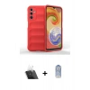 MARSİLYAN™- Galaxy A14 4G Kılıf Atlas Koleksiyonu - Siyah Joko Magic 5D Cam + Kamera Lens Koruma Cam - SF