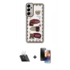 MARSİLYAN™- Galaxy A14 4G Kılıf Çekirdek Asil - Siyah 3D Antistatik Mat Seramik Nano Ekran Koruyucu + Kamera Lens Koruma Cam - SF