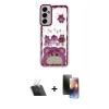 MARSİLYAN™- Galaxy A14 4G Kılıf Çekirdek Asil - Siyah 3D Antistatik Mat Seramik Nano Ekran Koruyucu + Kamera Lens Koruma Cam - SF