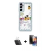 MARSİLYAN™- Galaxy A14 4G Kılıf Çekirdek Asil - Siyah 3D Antistatik Mat Seramik Nano Ekran Koruyucu + Kamera Lens Koruma Cam - SF