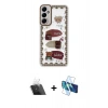 MARSİLYAN™- Galaxy A14 4G Kılıf Çekirdek Asil - Siyah 3D Antistatik Seramik Nano Ekran Koruyucu + Kamera Lens Koruma Cam - SF