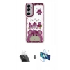 MARSİLYAN™- Galaxy A14 4G Kılıf Çekirdek Asil - Siyah 3D Antistatik Seramik Nano Ekran Koruyucu + Kamera Lens Koruma Cam - SF