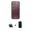 MARSİLYAN™- Galaxy A14 4G Kılıf Çekirdek Klasik Serisi - Siyah 6D Antistatik Mat Seramik Hayalet Nano Ekran Koruyucu + Kamera Lens Koruma Cam - SF