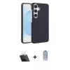 MARSİLYAN™- Galaxy A14 4G Kılıf Doruk Serisi - Siyah Joko Magic 5D Cam + Kamera Lens Koruma Cam - SF