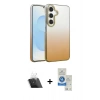 MARSİLYAN™- Galaxy A14 4G Kılıf Kıvılcım Minimal Özel Seri - Şeffaf Royal Nano Ekran Koruyucu + Kamera Lens Koruma Cam - SF