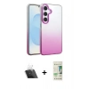 MARSİLYAN™- Galaxy A14 4G Kılıf Kıvılcım Minimal Özel Seri - Siyah 20D Premium Cam Ekran Koruyucu + Kamera Lens Koruma Cam - SF