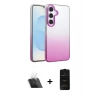 MARSİLYAN™- Galaxy A14 4G Kılıf Kıvılcım Minimal Özel Seri - Siyah 6D Antistatik Mat Seramik Hayalet Nano Ekran Koruyucu + Kamera Lens Koruma Cam - SF