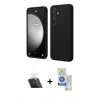 MARSİLYAN™- Galaxy A14 4G Kılıf Kozmos Yansıma Özel Seri - Şeffaf Royal Nano Ekran Koruyucu + Kamera Lens Koruma Cam - SF
