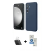 MARSİLYAN™- Galaxy A14 4G Kılıf Kozmos Yansıma Özel Seri - Şeffaf Royal Nano Ekran Koruyucu + Kamera Lens Koruma Cam - SF