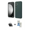 MARSİLYAN™- Galaxy A14 4G Kılıf Kozmos Yansıma Özel Seri - Şeffaf Royal Nano Ekran Koruyucu + Kamera Lens Koruma Cam - SF