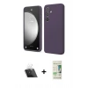 MARSİLYAN™- Galaxy A14 4G Kılıf Kozmos Yansıma Özel Seri - Siyah 20D Premium Cam Ekran Koruyucu + Kamera Lens Koruma Cam - SF