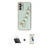 MARSİLYAN™- Galaxy A14 4G Kılıf Nova Işık Prime - Şeffaf Pasifik Cam Ekran Koruyucu + Şeffaf Kamera Lens Koruma Cam