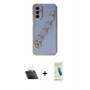 MARSİLYAN™- Galaxy A14 4G Kılıf Nova Işık Prime - Şeffaf Pasifik Cam Ekran Koruyucu + Şeffaf Kamera Lens Koruma Cam