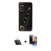 MARSİLYAN™- Galaxy A14 4G Kılıf Nova Işık Prime - Siyah 3D Antistatik Mat Seramik Nano Ekran Koruyucu + Kamera Lens Koruma Cam - SF
