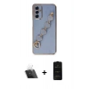 MARSİLYAN™- Galaxy A14 4G Kılıf Nova Işık Prime - Siyah 6D Antistatik Mat Seramik Hayalet Nano Ekran Koruyucu + Kamera Lens Koruma Cam - SF