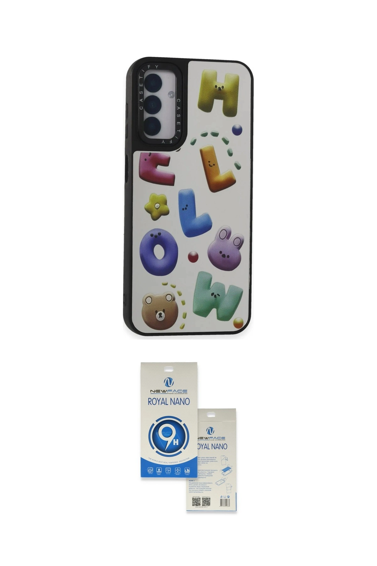 MARSİLYAN™- Galaxy A14 4G Kılıf Odak Klasik Serisi - Şeffaf Royal Nano Ekran Koruyucu
