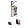 MARSİLYAN™- Galaxy A14 4G Kılıf Odak Klasik Serisi - Siyah 3D Antistatik Mat Seramik Nano Ekran Koruyucu + Kamera Lens Koruma Cam - SF