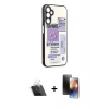 MARSİLYAN™- Galaxy A14 4G Kılıf Odak Klasik Serisi - Siyah 3D Antistatik Mat Seramik Nano Ekran Koruyucu + Kamera Lens Koruma Cam - SF