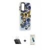 MARSİLYAN™- Galaxy A14 4G Kılıf Siluet Çizgi Koleksiyonu - Şeffaf Pasifik Cam Ekran Koruyucu + Kamera Lens Koruma Cam - SF