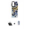 MARSİLYAN™- Galaxy A14 4G Kılıf Siluet Çizgi Koleksiyonu - Siyah Joko Magic 5D Cam + Kamera Lens Koruma Cam - SF
