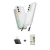 MARSİLYAN™- Galaxy A14 4G Kılıf Ufuk Klasik - Siyah 20D Premium Cam Ekran Koruyucu + Kamera Lens Koruma Cam - SF
