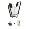 MARSİLYAN™- Galaxy A14 4G Kılıf Ufuk Klasik - Siyah 20D Premium Cam Ekran Koruyucu + Kamera Lens Koruma Cam - SF