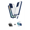 MARSİLYAN™- Galaxy A14 4G Kılıf Ufuk Klasik - Siyah 3D Antistatik Seramik Nano Ekran Koruyucu + Kamera Lens Koruma Cam - SF