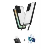 MARSİLYAN™- Galaxy A14 4G Kılıf Ufuk Klasik - Siyah 3D Antistatik Seramik Nano Ekran Koruyucu + Kamera Lens Koruma Cam - SF