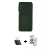 MARSİLYAN™- Galaxy A14 4G Kılıf Vadi Çizgi Prime - Şeffaf Royal Nano Ekran Koruyucu + Kamera Lens Koruma Cam - SF