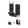 MARSİLYAN™- Galaxy A14 4G Kılıf Vadi Form Prime - Siyah 3D Antistatik Mat Seramik Nano Ekran Koruyucu + Kamera Lens Koruma Cam - SF