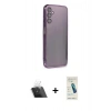 MARSİLYAN™- Galaxy A14 4G Kılıf Vadi Minimal - Şeffaf Pasifik Cam Ekran Koruyucu + Kamera Lens Koruma Cam - SF