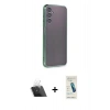 MARSİLYAN™- Galaxy A14 4G Kılıf Vadi Minimal - Şeffaf Pasifik Cam Ekran Koruyucu + Kamera Lens Koruma Cam - SF