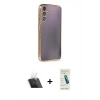 MARSİLYAN™- Galaxy A14 4G Kılıf Vadi Minimal - Şeffaf Pasifik Cam Ekran Koruyucu + Kamera Lens Koruma Cam - SF