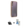 MARSİLYAN™- Galaxy A14 4G Kılıf Vadi Minimal - Şeffaf Royal Nano Ekran Koruyucu + Kamera Lens Koruma Cam - SF