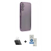 MARSİLYAN™- Galaxy A14 4G Kılıf Vadi Minimal - Şeffaf Royal Nano Ekran Koruyucu + Kamera Lens Koruma Cam - SF