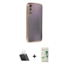 MARSİLYAN™- Galaxy A14 4G Kılıf Vadi Minimal - Siyah 20D Premium Cam Ekran Koruyucu + Kamera Lens Koruma Cam - SF