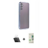 MARSİLYAN™- Galaxy A14 4G Kılıf Vadi Minimal - Siyah 20D Premium Cam Ekran Koruyucu + Kamera Lens Koruma Cam - SF