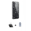 MARSİLYAN™- Galaxy A14 4G Kılıf Yankı Doku Prime - Siyah Joko Magic 5D Cam + Kamera Lens Koruma Cam - SF