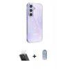 MARSİLYAN™- Galaxy A14 4G Kılıf Yankı Doku Prime - Siyah Joko Magic 5D Cam + Kamera Lens Koruma Cam - SF
