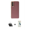 MARSİLYAN™- Galaxy A14 4G Kılıf Yankı Serisi - Şeffaf Pasifik Cam Ekran Koruyucu + Kamera Lens Koruma Cam - SF