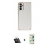 MARSİLYAN™- Galaxy A14 4G Kılıf Yankı Serisi - Siyah 20D Premium Cam Ekran Koruyucu + Kamera Lens Koruma Cam - SF