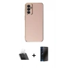 MARSİLYAN™- Galaxy A14 4G Kılıf Yankı Serisi - Siyah 3D Antistatik Hayalet Cam Ekran Koruyucu + Kamera Lens Koruma Cam - SF